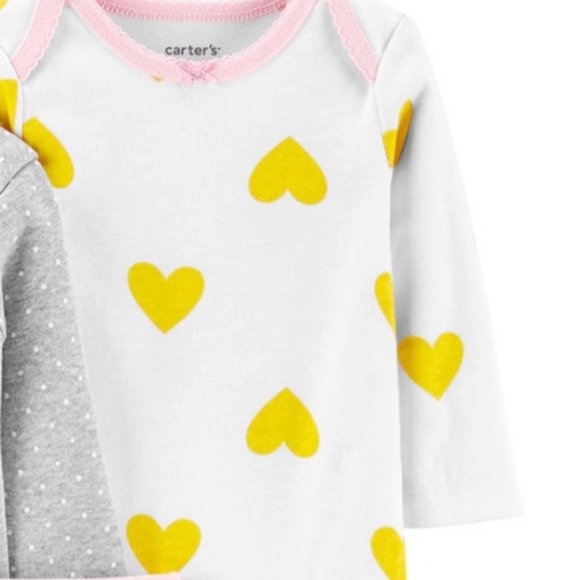 NWT 12m NB valentines Easter CUTIE top pants carters outfit girl layette bunny - Picture 4 of 4